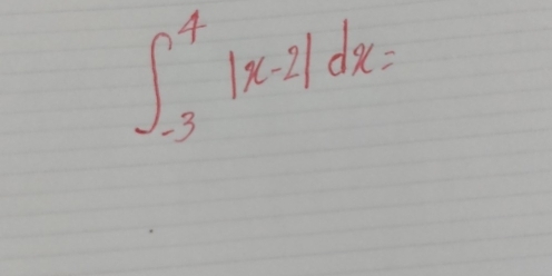 ∈t _(-3)^4|x-2|dx=