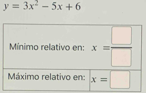 y=3x^2-5x+6