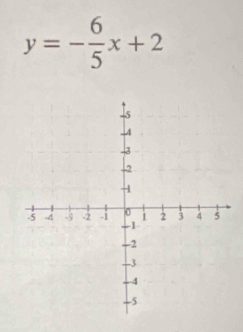 y=- 6/5 x+2