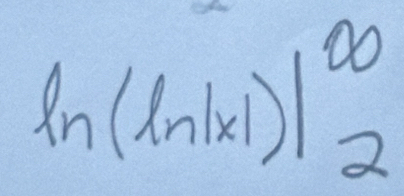 ln (ln |x|)|beginarrayr ∈fty  2endarray