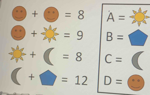 + =8 A=
+ =9 B=
+
=8 C=
+ =12 D=