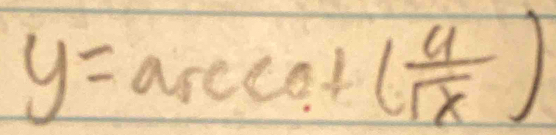 y=asec (θ )x