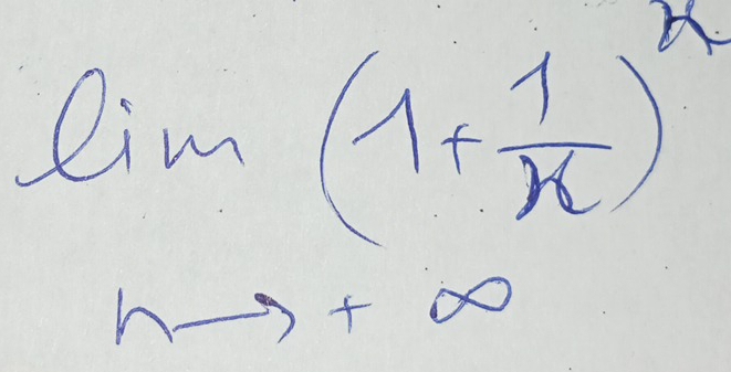 lim(1+ 1/x )^n
1to +