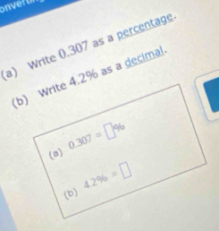 Write 0.307 as a percentage