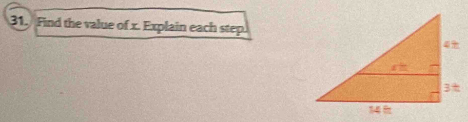 Find the value of x. Explain each step.