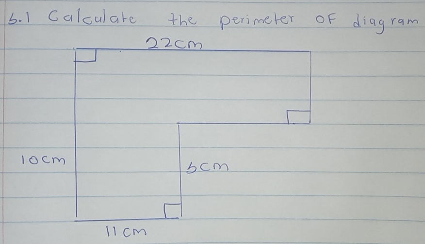 Calculare the perimeter oF diagram