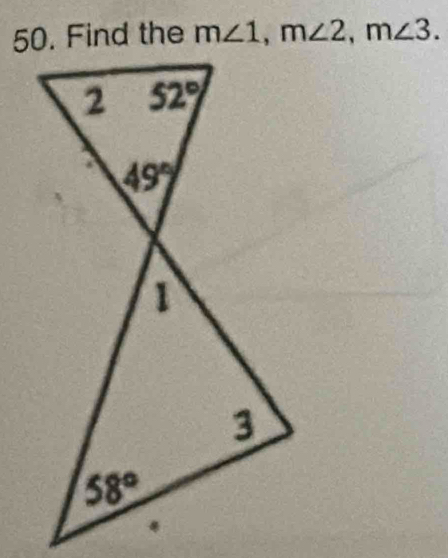 Find the m∠ 1,m∠ 2,m∠ 3.