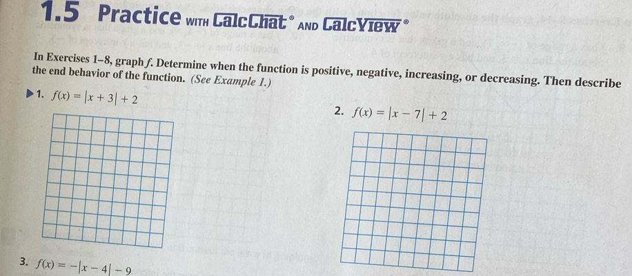 Solved: 1.5 Practice with CalcChat* And CalcYiew * In Exercises 1-8 ...