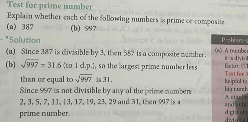 Solved: Test for prime number Explain whether each of the following ...