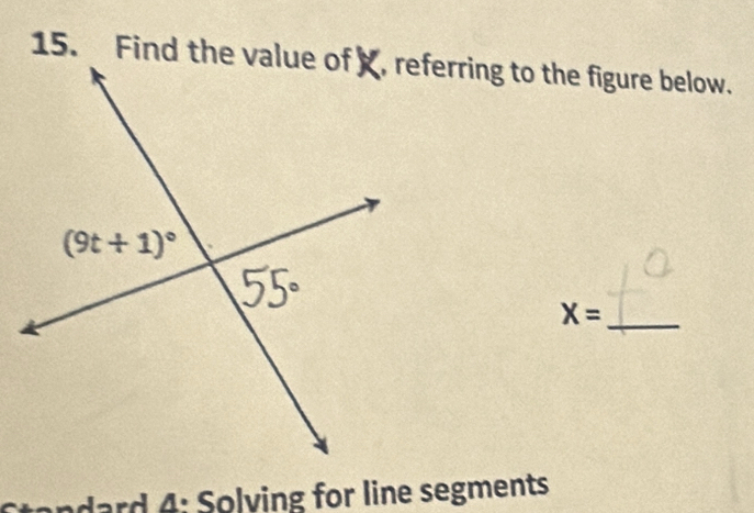 X= _
ard 4: Solving for line segments