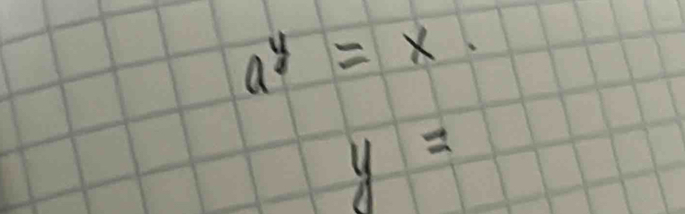 a^y=x
y=