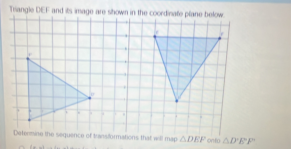 onto △ D'E'F
(x,y)