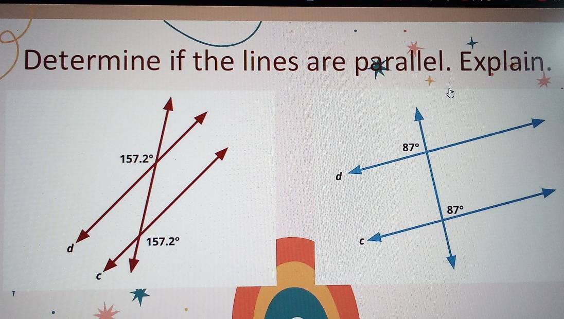 Determine if the lines are parallel. Explain.