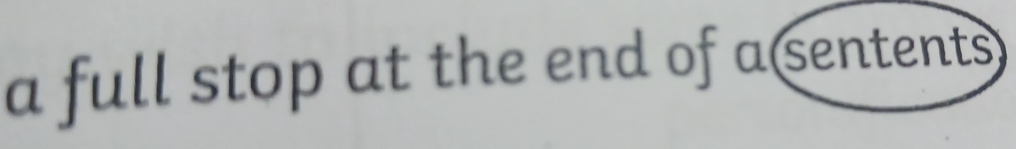 a full stop at the end of a sentents