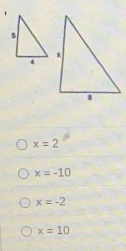 x=2
x=-10
x=-2
x=10