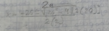 x= (-25± sqrt(26^2-412)(20))/2(2) 