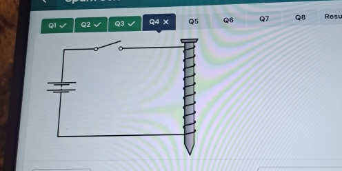 Q1 Q2 Q3 Q4 × Q5 Q6 Q7 Q8 Resu