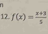 f(x)= (x+3)/5 