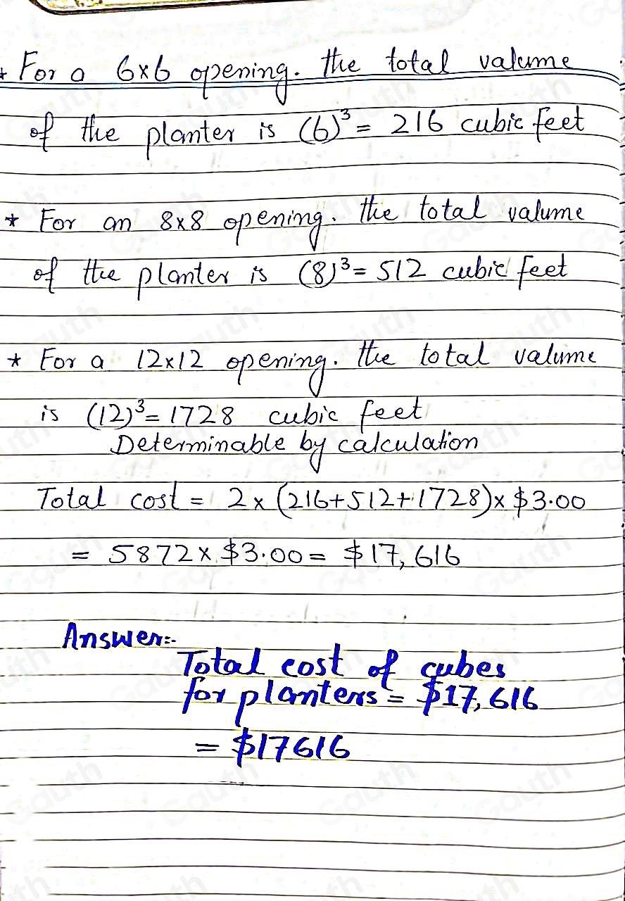 Solved: Plower Planters An architect is designing flower planters for a ...