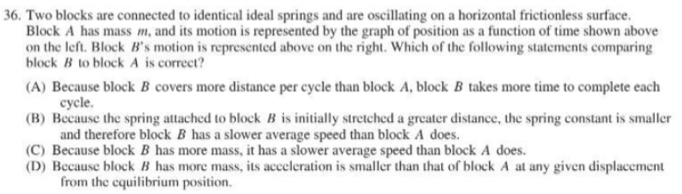 Solved: Two blocks are connected to identical ideal springs and are ...