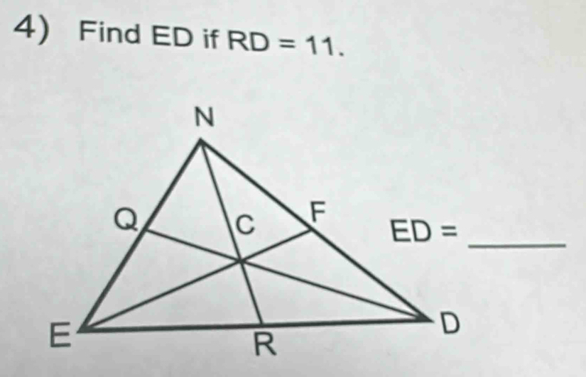 Find ED if RD=11.
_