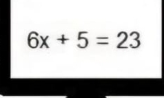 6x+5=23