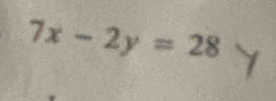 7x-2y=28