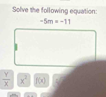 Solve the following equation:
 Y/X  x^2 f(x)