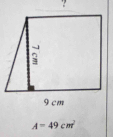 A=49cm^2