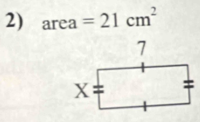 area= =21cm^2