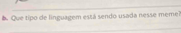 Que tipo de linguagem está sendo usada nesse meme?