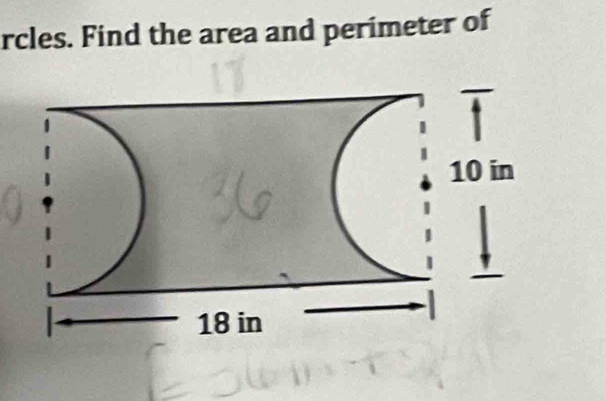 rcles. Find the area and perimeter of