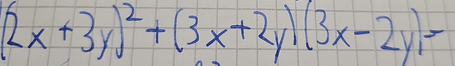 (2x+3y)^2+(3x+2y)(3x-2y)=