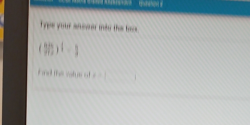 Type your answer into the bes . 
(28end(pmatrix)^4-3 
F ind the valus of x=1