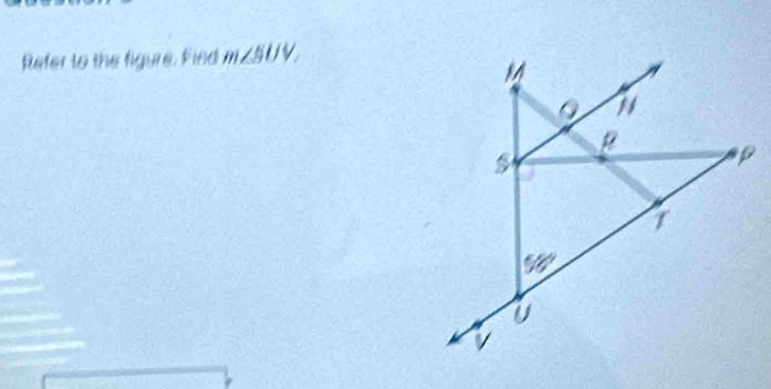 Refer to the figure. Fied m∠ SUV_1