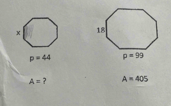 p=44
p=99
A= ?
A=405