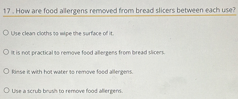 How Are Food Allergens Removed From a Bread Slicer Effectively
