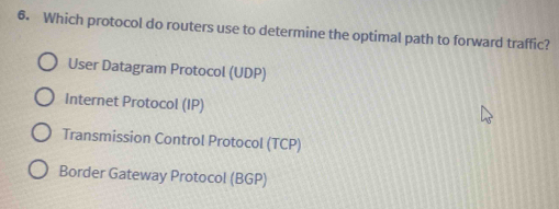 Solved: Which protocol do routers use to determine the optimal path to ...