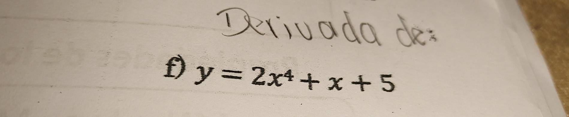 y=2x^4+x+5