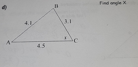 Find angle X