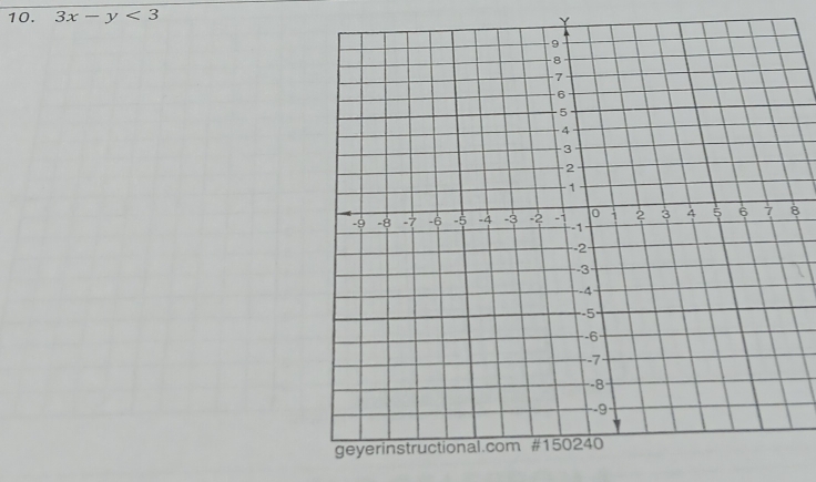 3x-y<3</tex>
Y
B