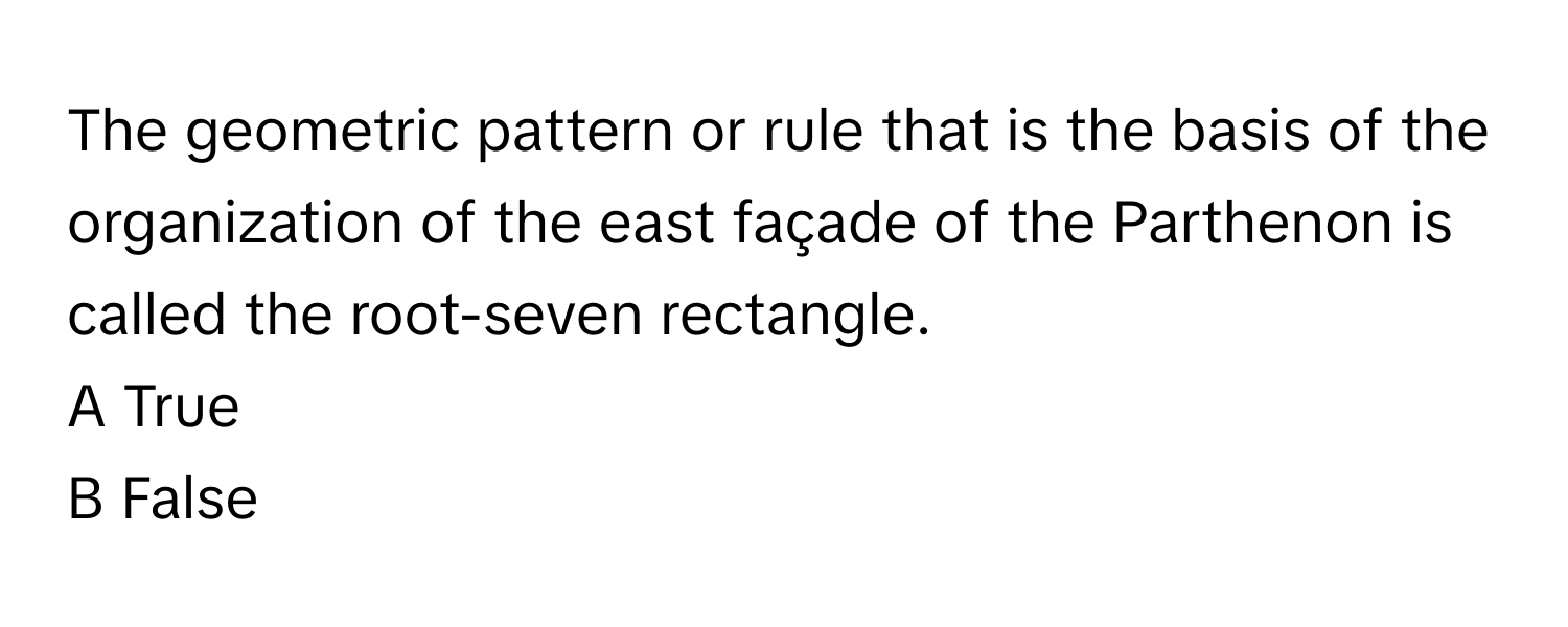 Solved: The geometric pattern or rule that is the basis of the ...
