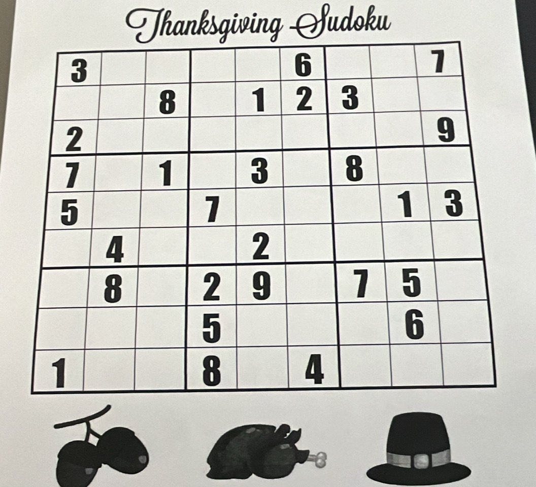 Thanksgiving Sudoku
=8