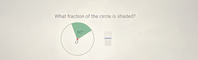 What fraction of the circle is shaded?