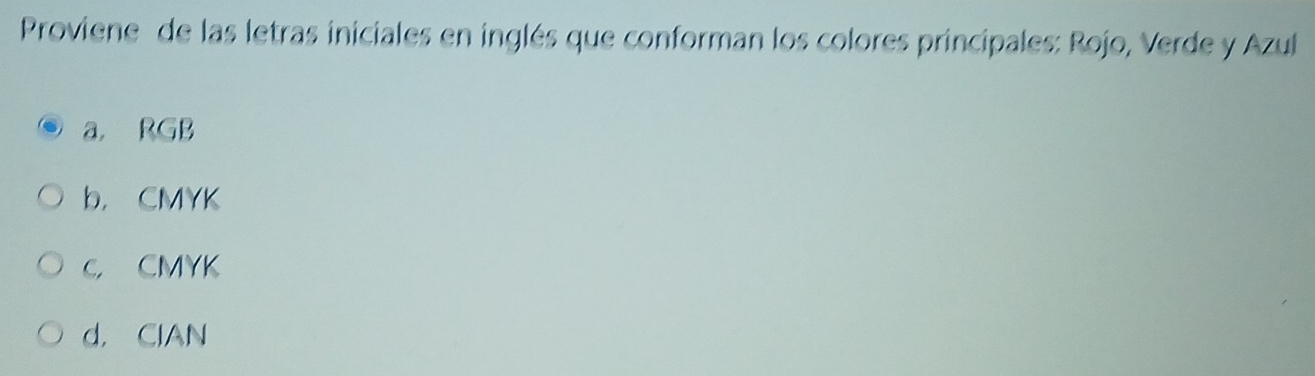 Resuelto:Proviene de las letras iniciales en inglés que conforman los ...