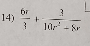  6r/3 + 3/10r^2+8r 