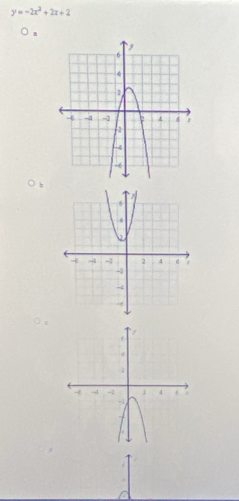 y=-2x^2+2x+2
a 
b