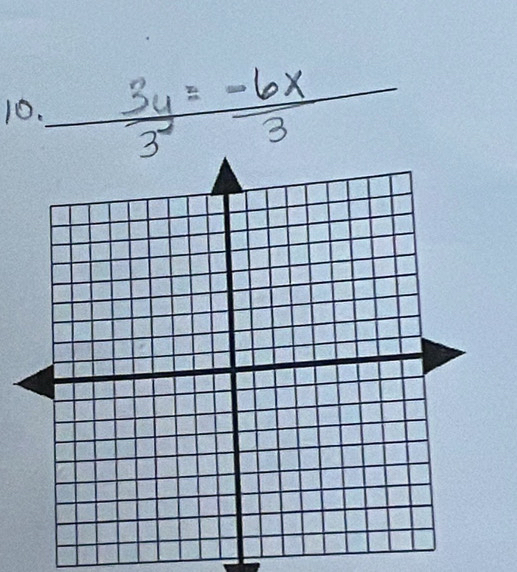  3y/3 = (-6x)/3 