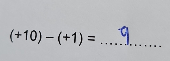 (+10)-(+1)= _