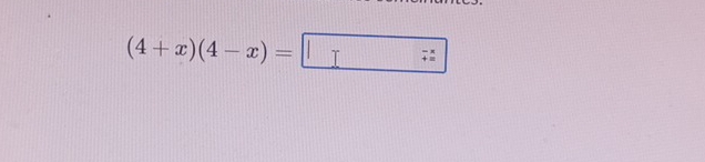 (4+x)(4-x)= |7z